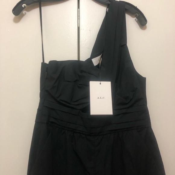 NWT A.L.C. Athelia One-Shoulder Wide-Leg Jumpsuit - Picture 4 of 12